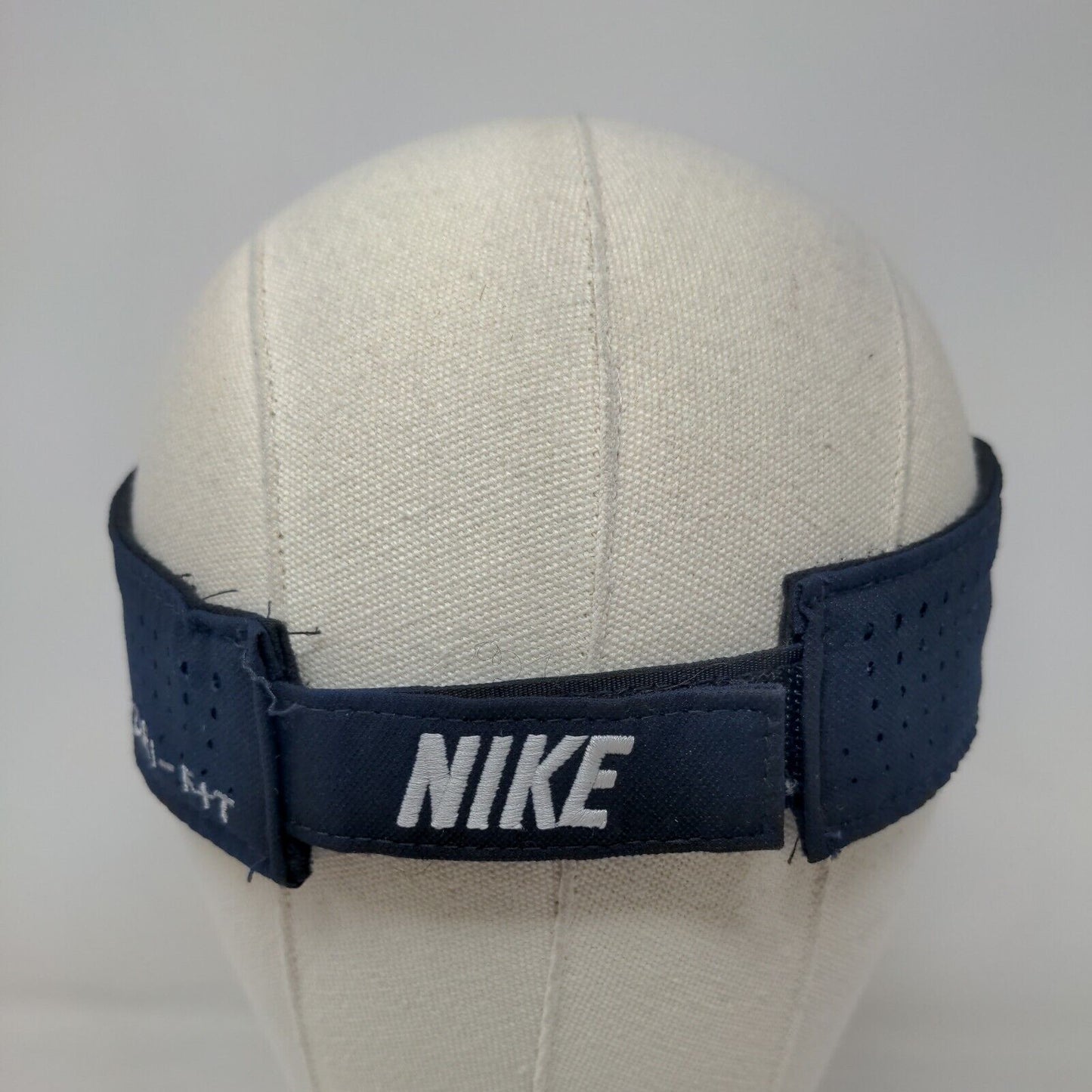 Nike Men's Strapback Sun Visor Cap Hat Blue Adjustable Graphic Swoosh