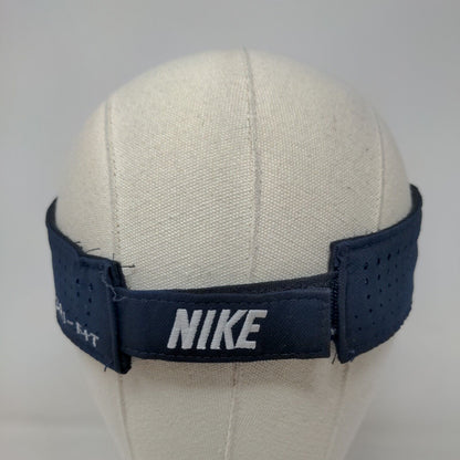 Nike Men's Strapback Sun Visor Cap Hat Blue Adjustable Graphic Swoosh