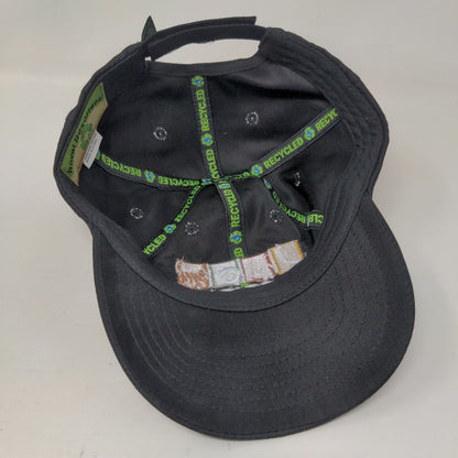 Zoo Boise Strapback Hat Black One Size Adjustable Embroidered 6 Panel