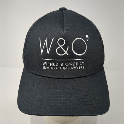 W&O' Wilner & O'Reilly Snapback Trucker Hat Black One Size Yupoong