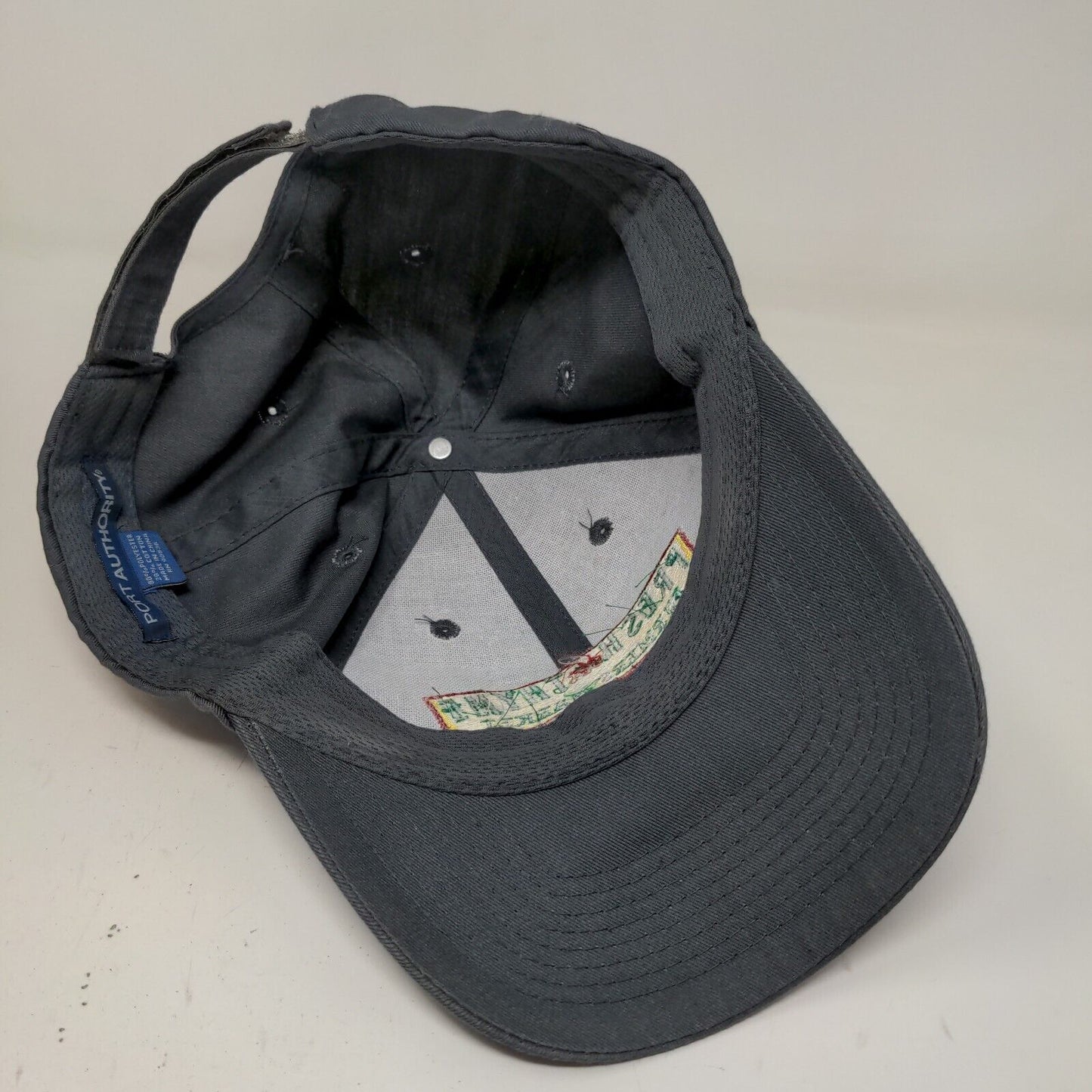 Port Authority Men's Strapback Hat Gray Embroidered Fresh Thyme Farmer's Market