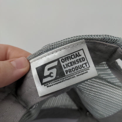 Snap-on Patch Snapback Mesh Back Trucker Hat Gray One Size 6 Panel