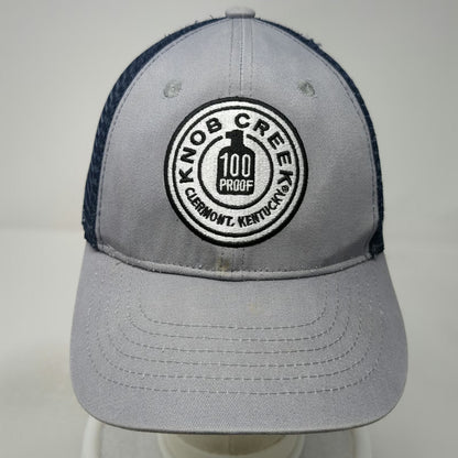 Knob Creek Trucker Hat Gray Blue One Size 100 Proof Clermont Kentucky Snapback