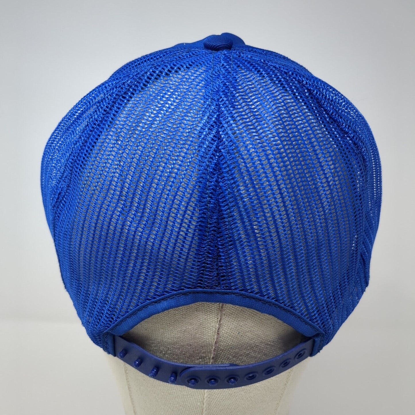 Mercantile Bank Snapback Trucker Hat Blue 6 7/8-7 5/8 Mesh Back Outdoor