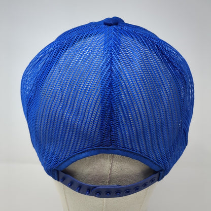 Mercantile Bank Snapback Trucker Hat Blue 6 7/8-7 5/8 Mesh Back Outdoor