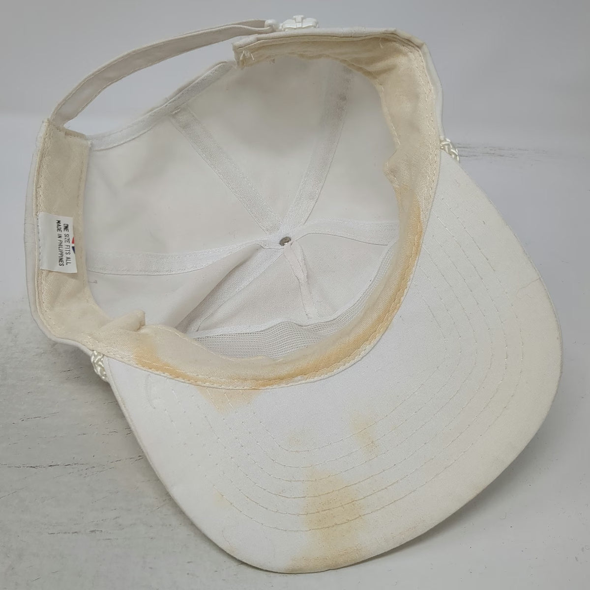White Gold Trucker Hat One Size Rope Snapback John Ascuaga's Nugget Poker Room