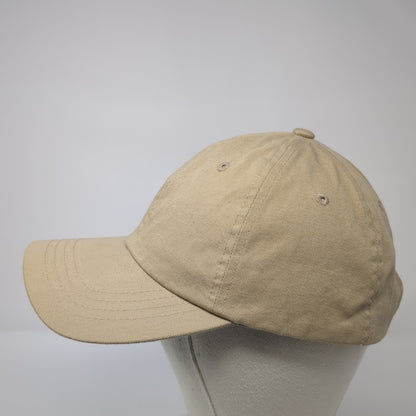 Unbranded Strapback Baseball Cap Brown One Size Adjustable Vented Holes Blank