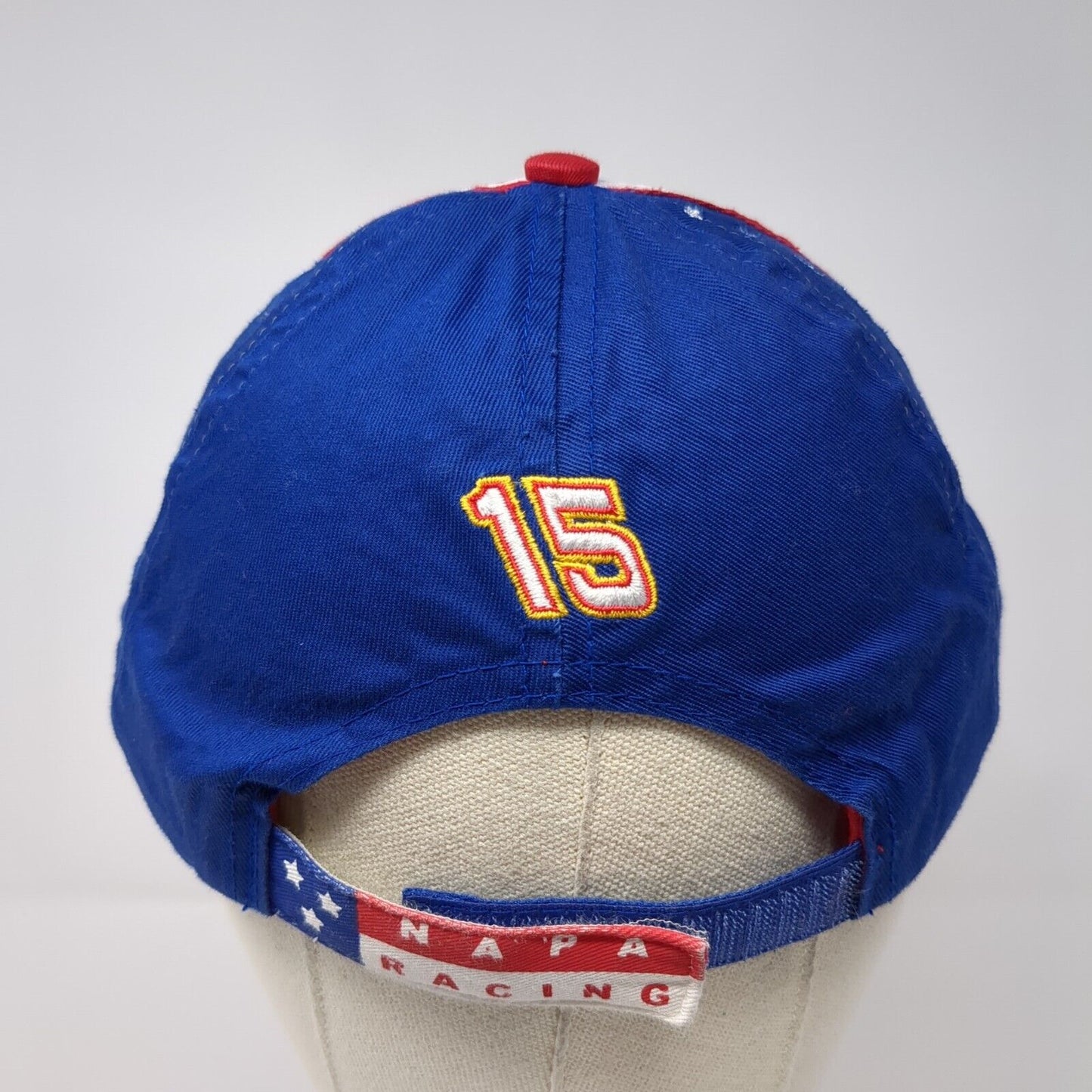 NAPA Racing Strapback Hat Red White Blue Patriotic #15 Embroidered Logo