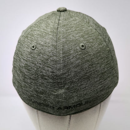 Under Armour Baseball Cap Green L Fitted Heathered Performance Curved Brim hat