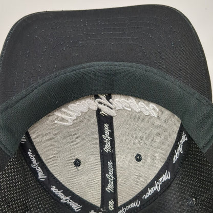 MacGregor Baseball Cap Black XL Fitted Mesh Stretch Fit VIP Golf Hat Performance