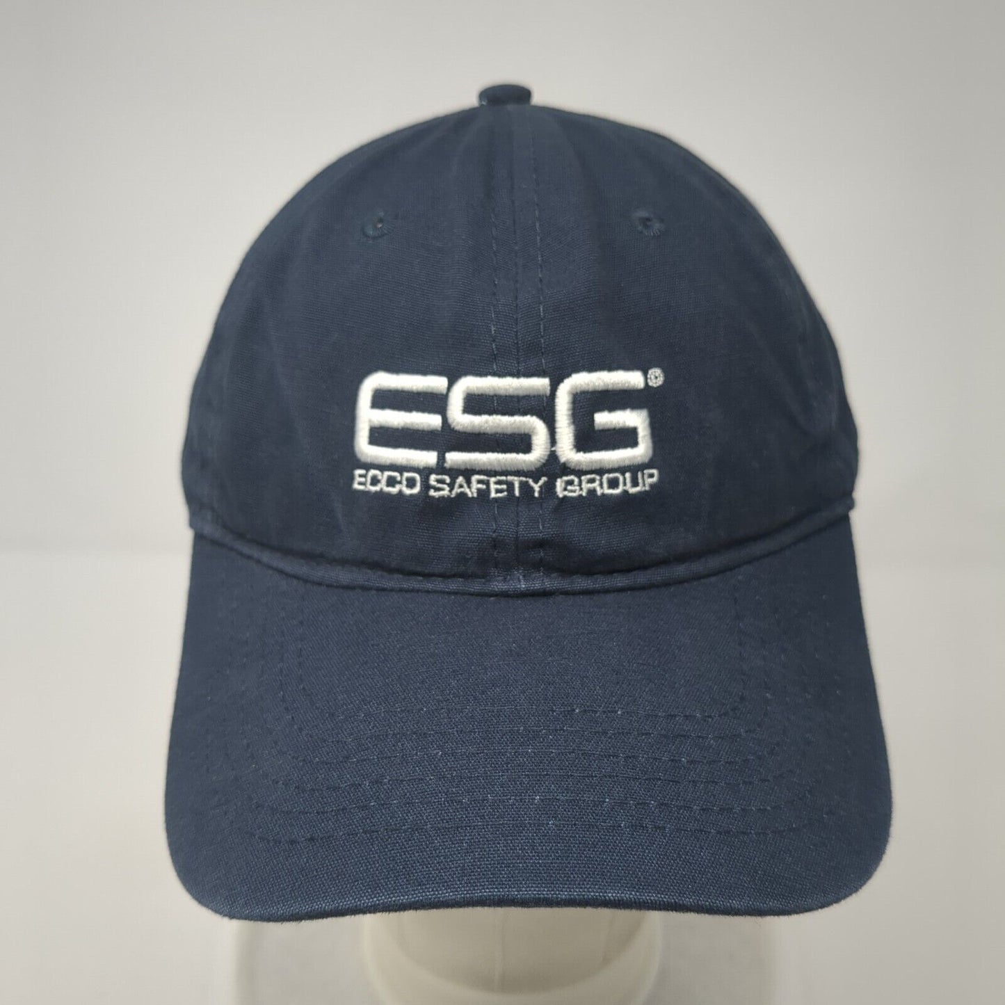 Ecco Safety Group Strapback Hat Blue OS Adjustable Embroidered Port & Company