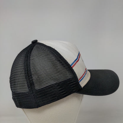 USA Snapback Trucker Hat Black One Size Adjustable Patriotic 6 Panel Mesh Back