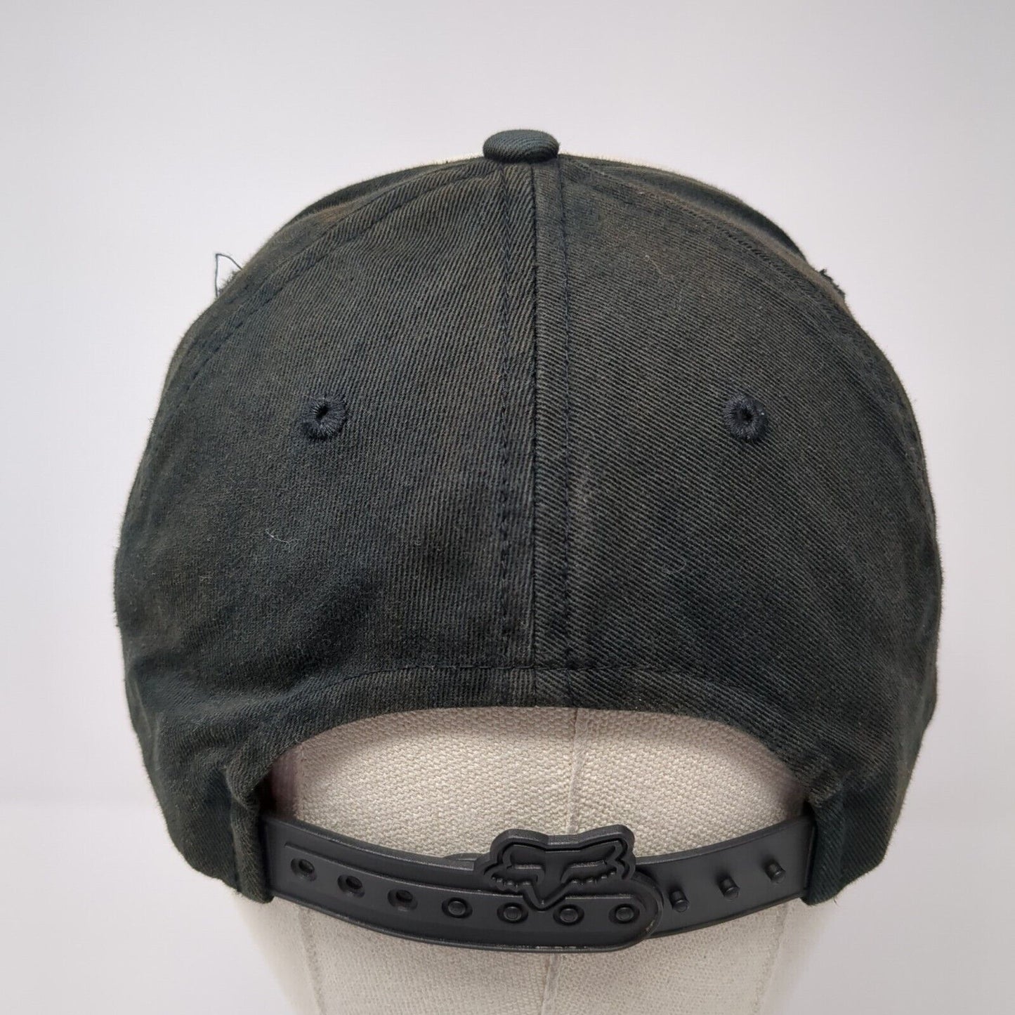 Fox Head Snapback Hat Black One Size Adjustable 6 Panel Colorblock