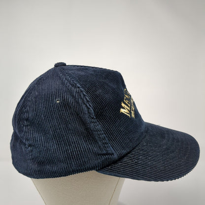 Mendocino Vineyards Snapback Hat Blue One Size Adjustable Embroidered