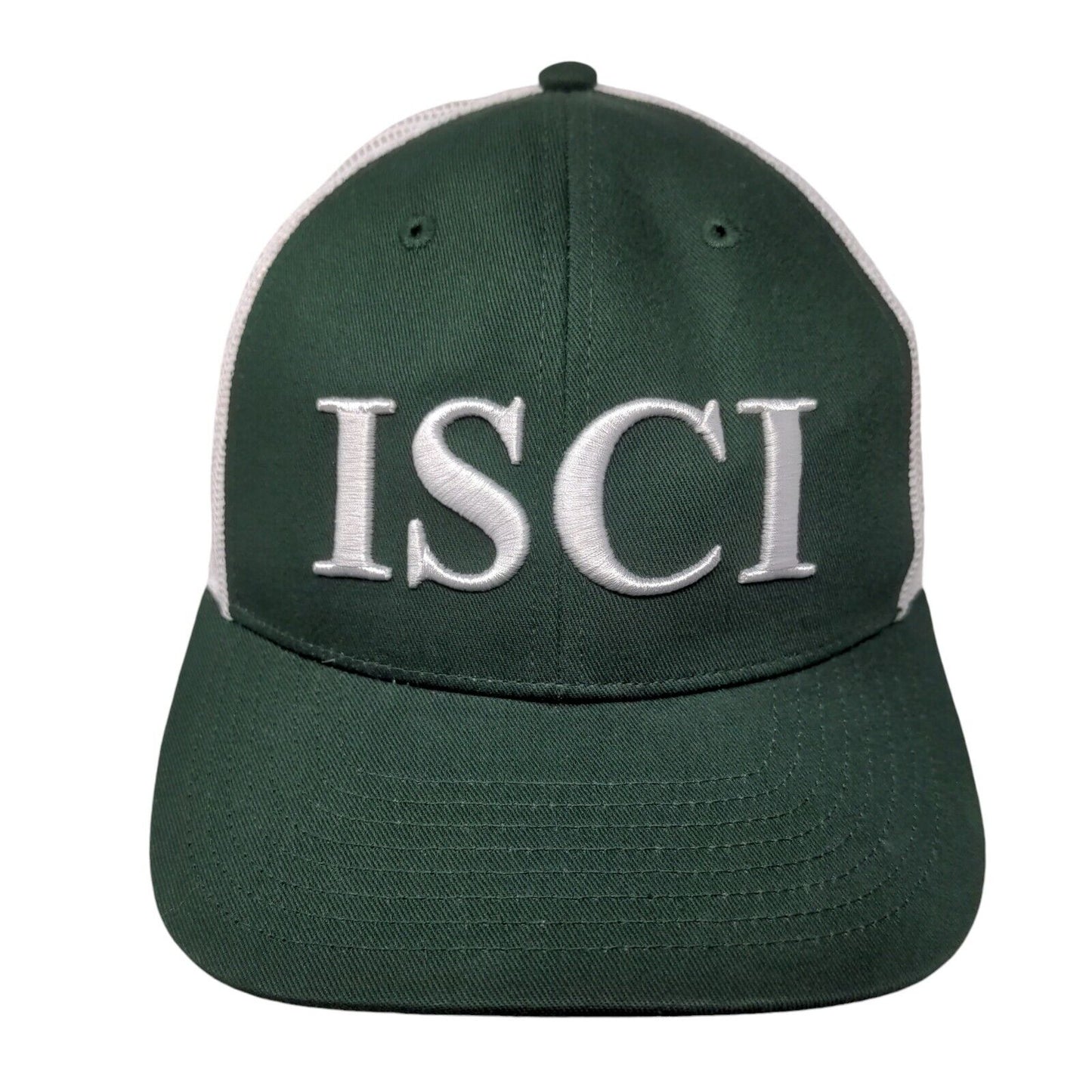ISCI Snapback Trucker Hat Green OSFM Adjustable Embroidered Mesh Back The Game