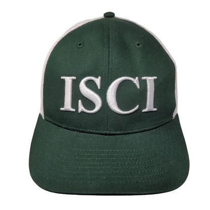 ISCI Snapback Trucker Hat Green OSFM Adjustable Embroidered Mesh Back The Game