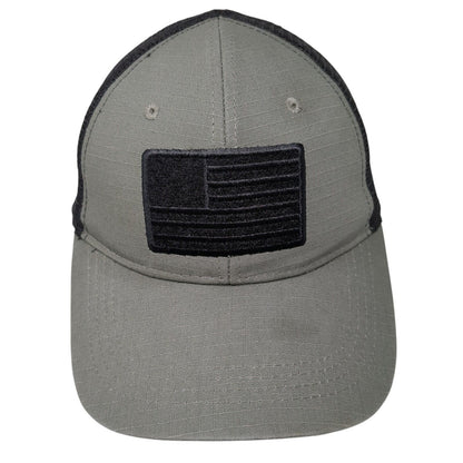 American Flag Mesh Back Trucker Hat Gray One Size Highland Tactical