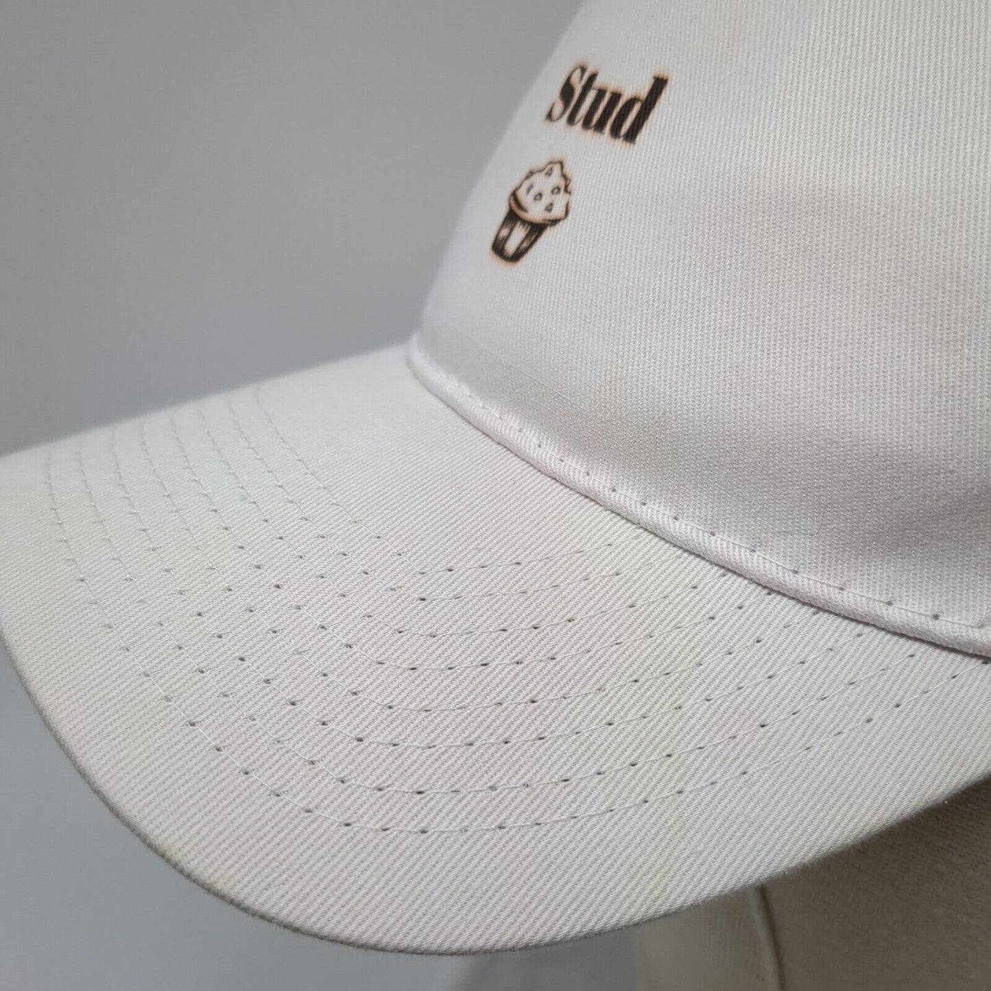 Stud Muffin Strapback Hat White OSFA Adjustable Solid Port & Company
