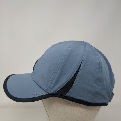 Adidas Strapback Hat Blue One Size Adjustable Embroidered Climalite 6 Panel