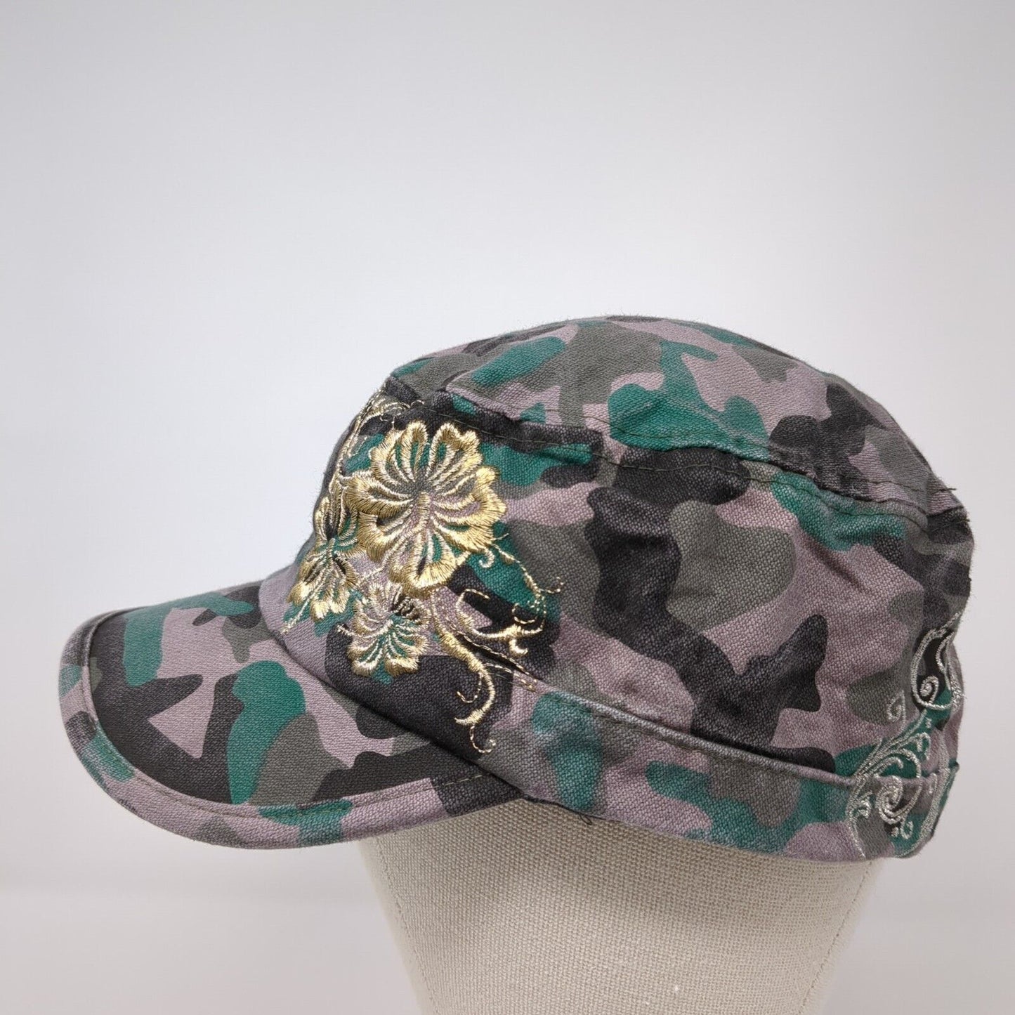 Scala Pronto Strapback Cadet Army Hat Multi One Size Camo Embroidered