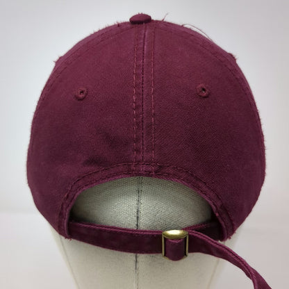 Otto UMass Dining Baseball Cap Red One Size Hat Embroidered Cotton Slideback