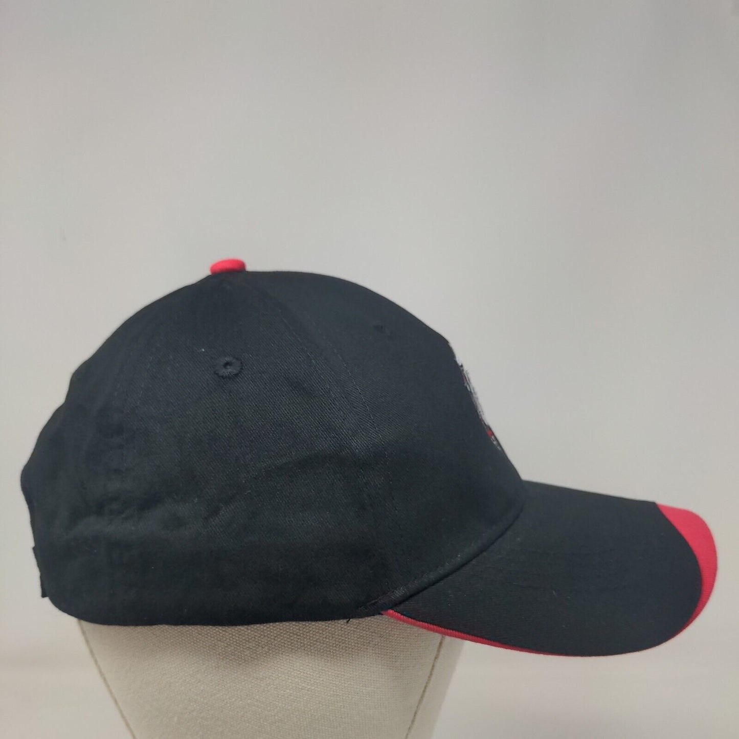 Hit Wear Men's Strapback Hat Black OSFA McPherson Bulldogs Logo Embroidered