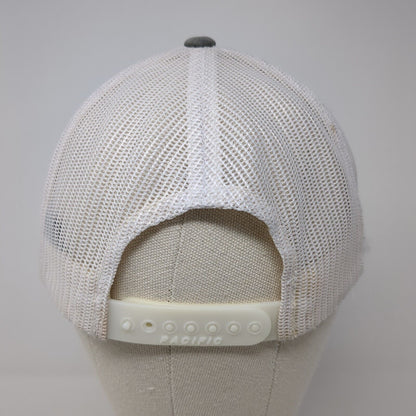 Letter S Snapback Trucker Hat Gray OS Adjustable Mesh Back Pacific Headwear