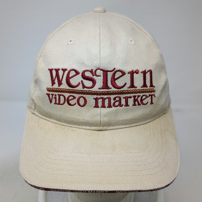 Western Video Market Cattle WVM Beige Baseball Cap One Size Cotton Strapback Hat