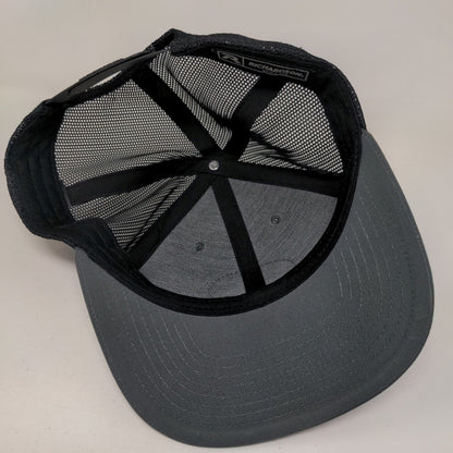 Richardson Snapback Mesh Back Trucker Hat Gray One Size Logo Patch