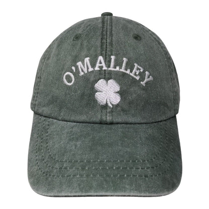 O'Malley Slideback Hat Green One Size Adjustable Embroidered 6 Panel Adams