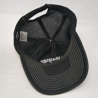 Callaway Baseball Cap Black One Size Mesh Back Embroidered Logo Golf Curved Hat