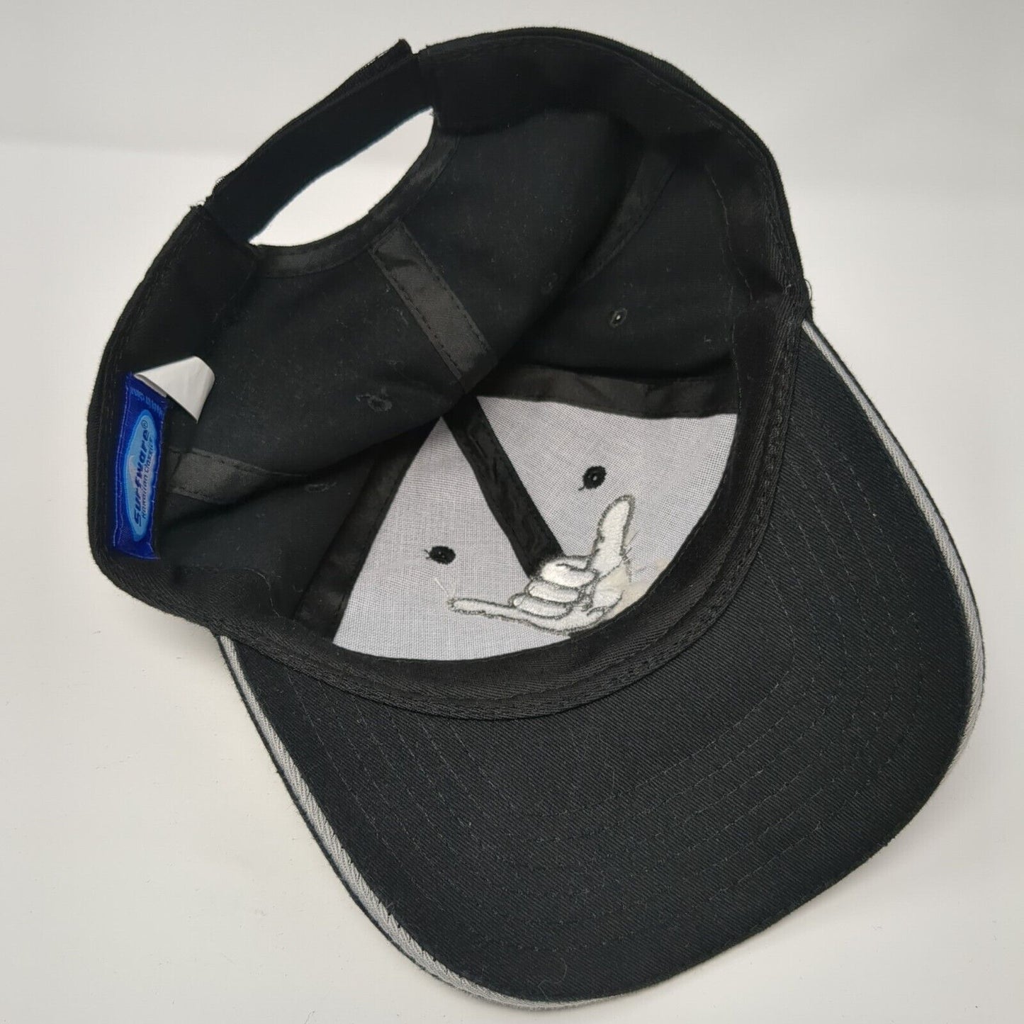Hang Loose Maui Strapback Hat Black One Size Adjustable Embroidered