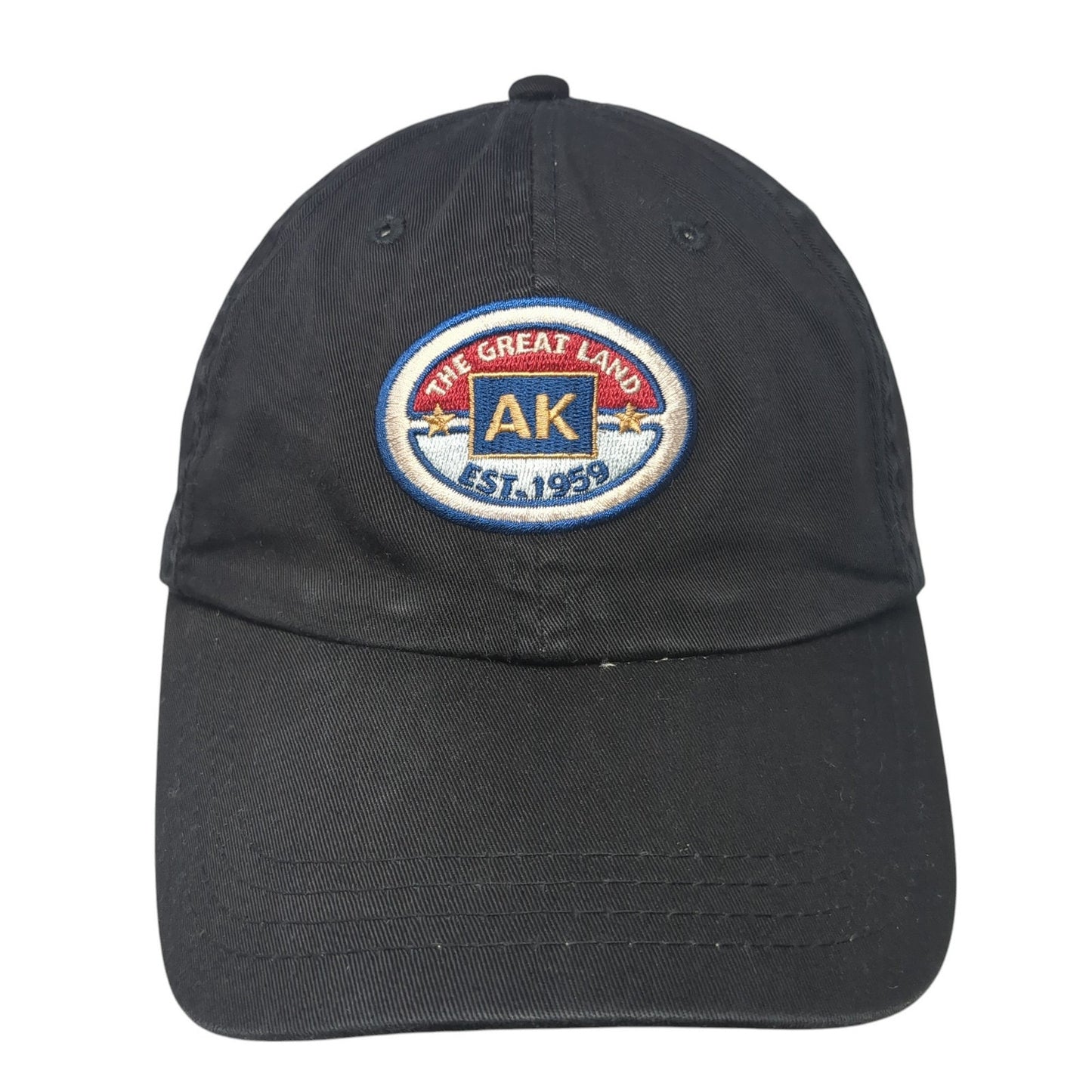 AK The Great Land Fitted Hat Black One Size Arctic Circle Enterprises