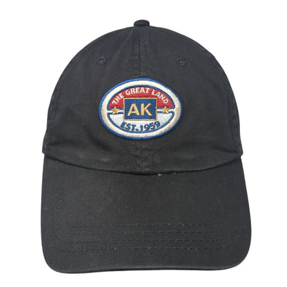 AK The Great Land Fitted Hat Black One Size Arctic Circle Enterprises