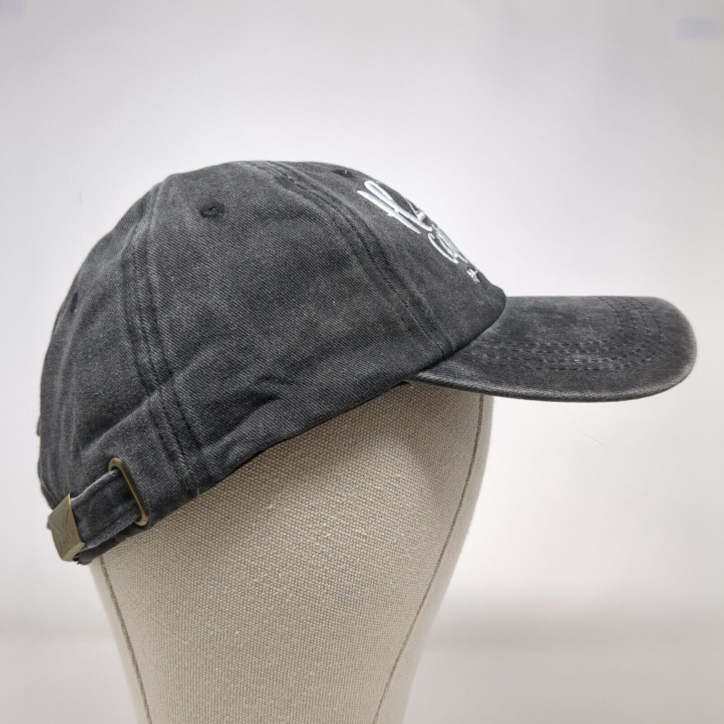 Happy Camper Slideback Hat Ponytail Gray OSFA Adjustable Waldeal