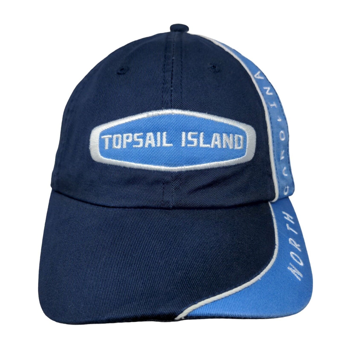 Topsail Island North Carolina Slideback Hat Blue OSFA Adjustable Embroidered