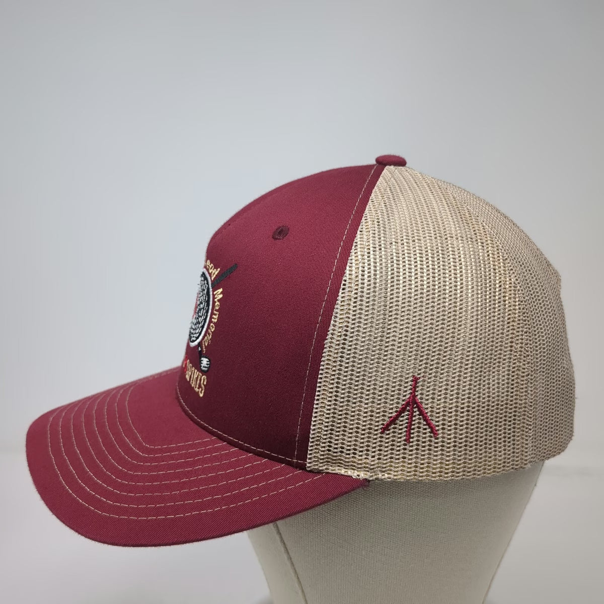 Richardson Trucker Hat Red OSFM Mesh Snapback Sandy McLeod Memorial Golf Idaho
