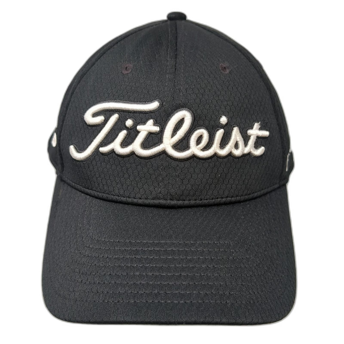Titleist Baseball Cap Black XL Pro V1 FootJoy Performance Mesh Stretch Fit Hat