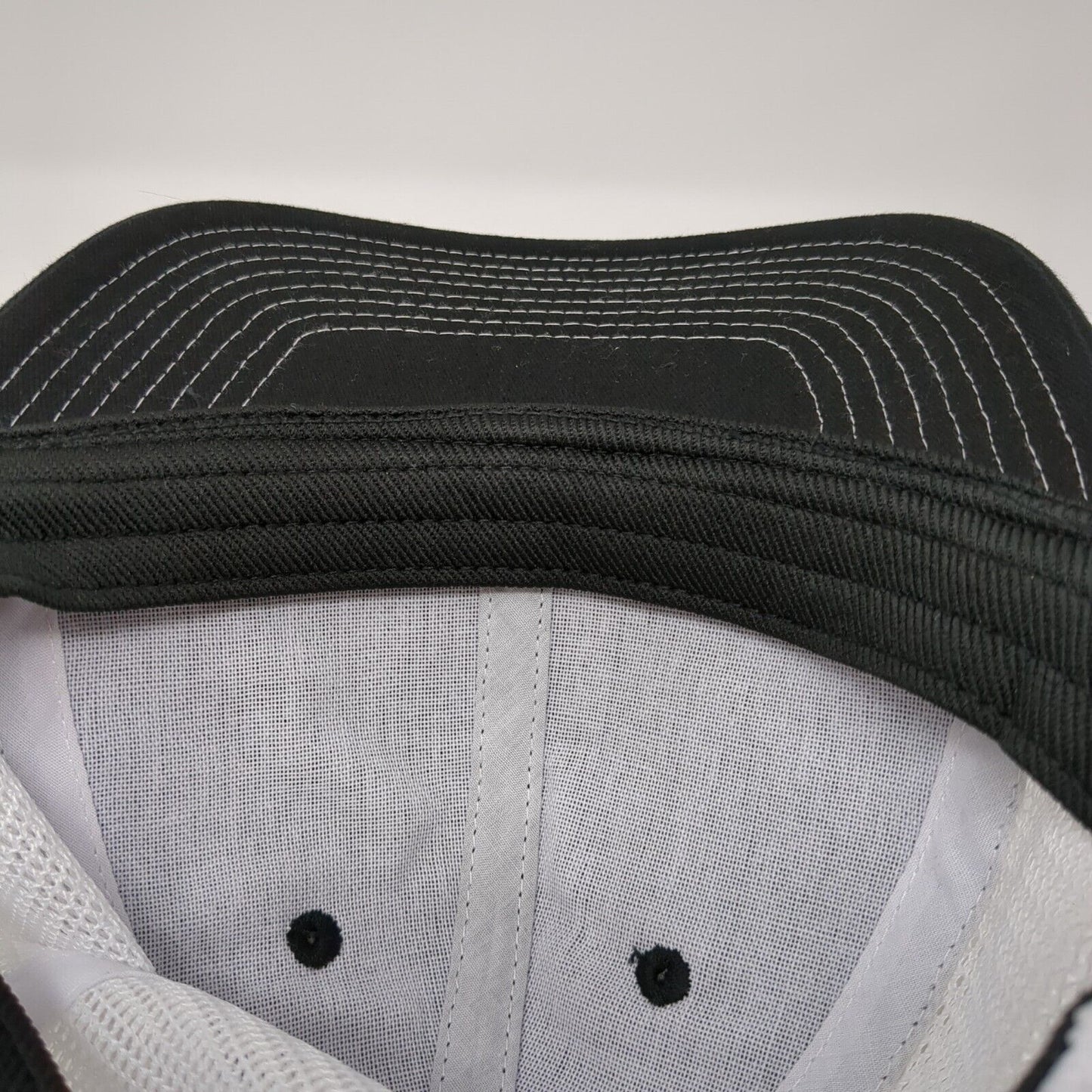 Platt Fitted Mesh Back Trucker Hat Black One Size Colorblock 6 Panel