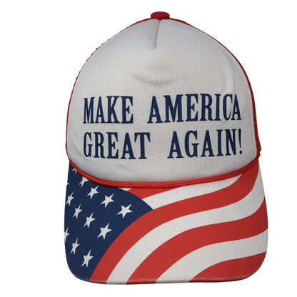 Make America Great Again Snapback Rope Trucker Hat Multi OSFA USA Flag