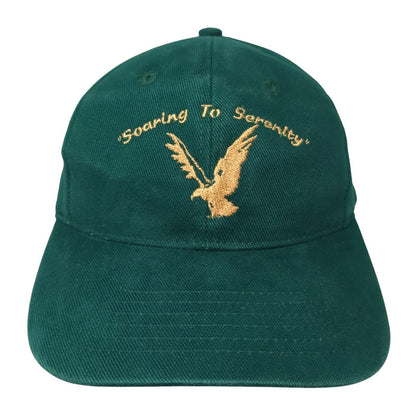 Soaring To Serenity Slideback Hat Green One Size Adjustable Cotton Deluxe