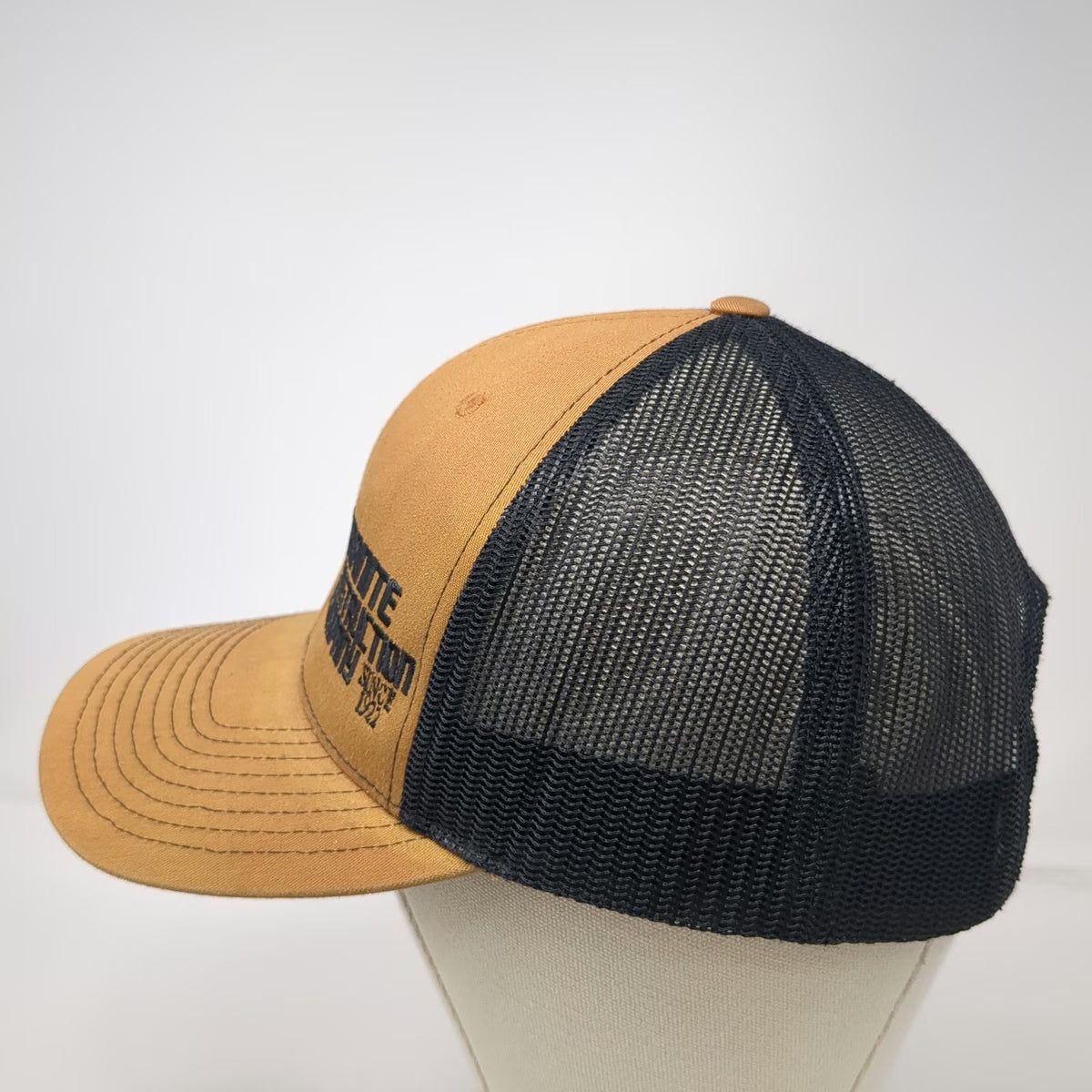 Richardson Trucker Hat Brown One Size Granite Construction Mesh Snapback 1922