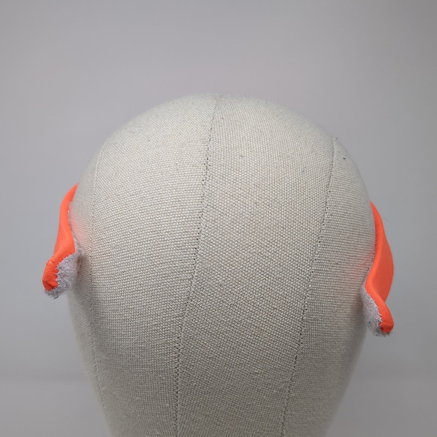 Anlin Sun Visor Hat Orange One Size Adjustable Clip-On Lightweight Blank
