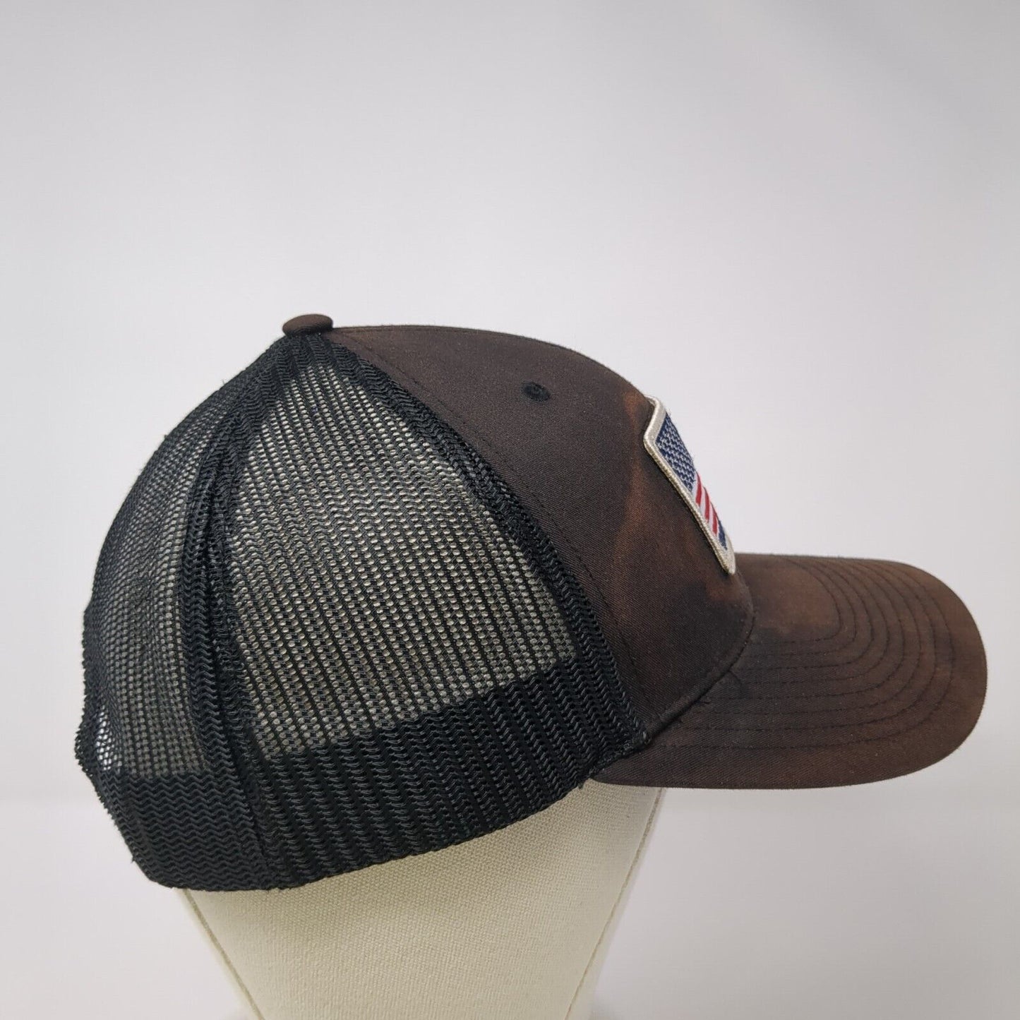 Probst Electric USA Flag Snapback Trucker Hat Black One Size Mesh Back