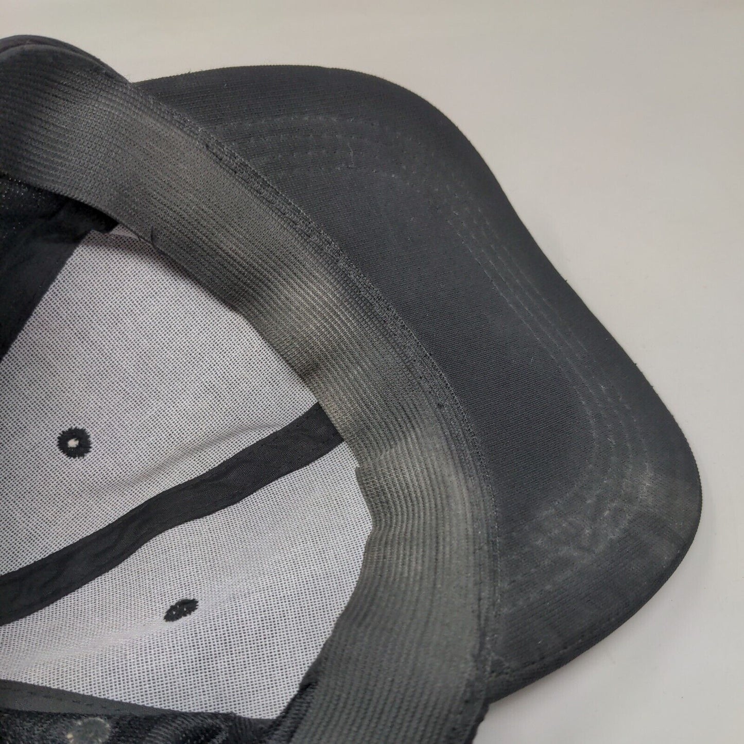 Unbranded Fitted Hat Black One Size Vent Holes 6 Panel Solid Blank