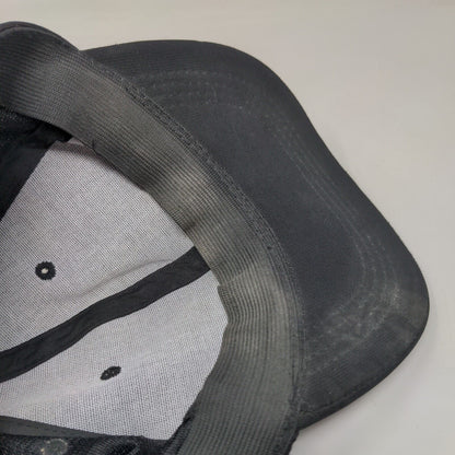 Unbranded Fitted Hat Black One Size Vent Holes 6 Panel Solid Blank