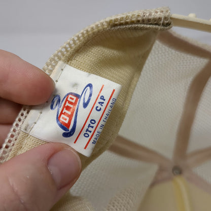 Otto Trucker Hat Beige One Size CART Community Rural Transportation Rope Brim