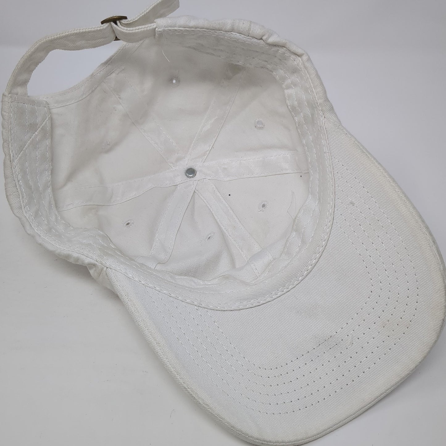 Unbranded Slideback Hat White Solid One Size Adjustable Blank Outdoor