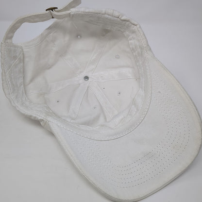 Unbranded Slideback Hat White Solid One Size Adjustable Blank Outdoor