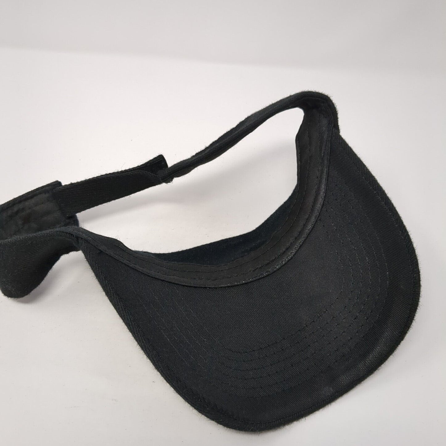 Unbranded Strapback Sun Visor Hat Black One Size Adjustable Blank